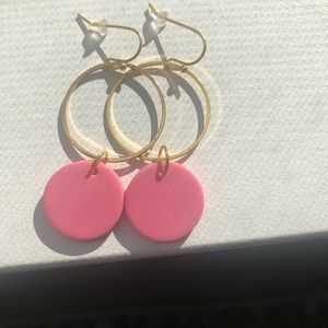 Pink Clay earrings